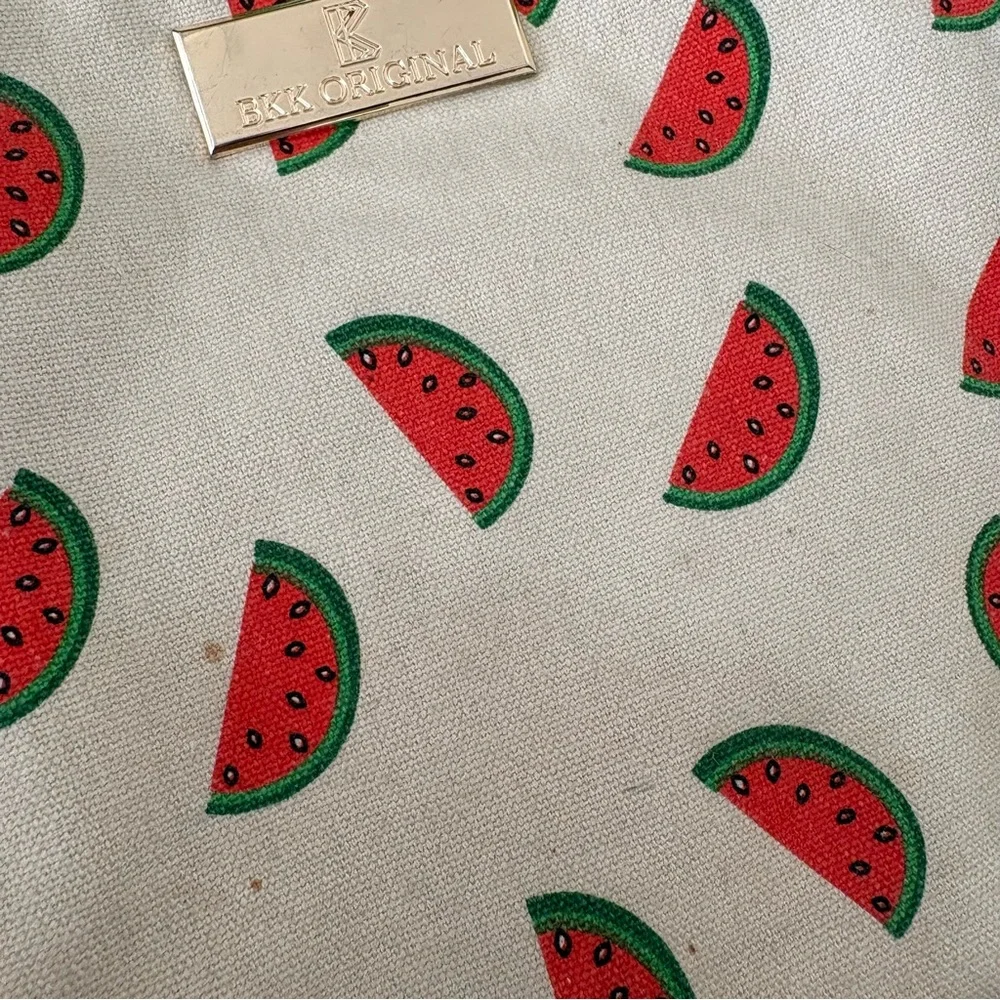Watermelon Print Cream Clutch Zip Pouch - Picture 5 of 13